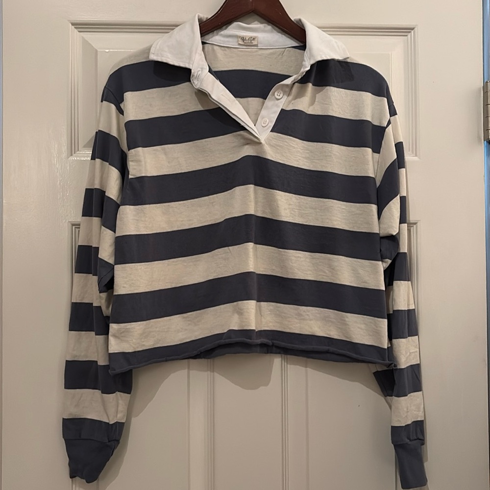 Striped Rugby Top Brandy Melville